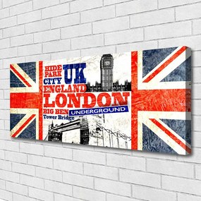 Vászonkép London Flag Art 125x50 cm