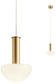 Redo 01-2474 - LUMIEN zsinóros függőlámpa 1xG9/10W/230V, átm. 13 cm, arany/fehér
