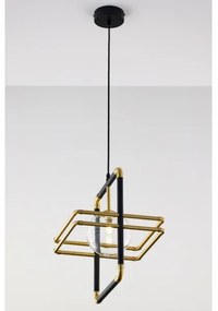 Jupiter 2028 - Csillár zsinóron FIORI 1xG9/10W/230V fekete/arany/átlátszó