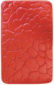Kövek fürdőszobaszőnyeg memóriahabbal piros, 50 x 80 cm, 50 x 80 cm