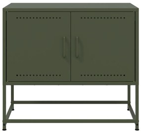 olívazöld acél TV-szekrény 68,5x39x60,5 cm