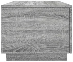 szürke sonoma színű dohányzóasztal LED-lámpákkal 90x50x40 cm