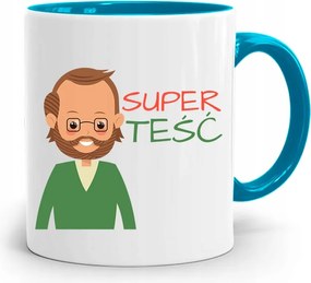 Kék Bögre Ajándék Apósnak Szuper Após fényképes nyomattal