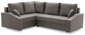 Grande Plus sarokkanapé, baloldali, szövet anyag, szürke