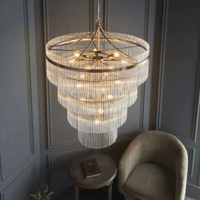 Endon glamour modern függeszték marietta antik sárgaréz átlátszó end112576