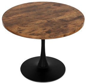 LINO Asztal 100 cm Rusztikus tölgy/fekete