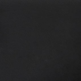 fekete műbőr ágykeret 100x200 cm