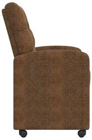 Kerekes Étkező Székek 2 pcs Barna 58 x 67 x 97 cm Műbőr velúr