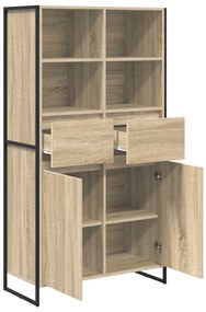 Széf fiókkal 2 pcs Sonoma 81 x 36 x 150.5 cm Faanyag