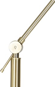 Állólámpa arany színű, világosbarna árnyékolóval, 50 cm állítható - Editor