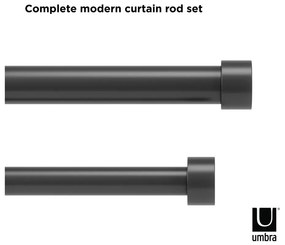 Acél bővíthető-dupla függönykarnis 91 - 168 cm Cappa – Umbra