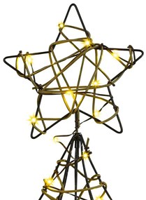 Karácsonyfa 120 LED-del Meleg fehér 120 cm Rattan