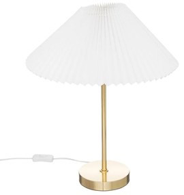 Asztali lámpa, arany, fehér búrával - KLIOSH