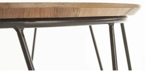 Kávésasztal NUBIRA 41x60 cm fekete/barna