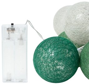 LED fényfüzér SENZA BALLS 315 cm zöld