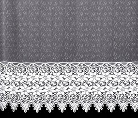 Mg Függöny lengyel jacquard 2953 Fehér 245cm 0,5m