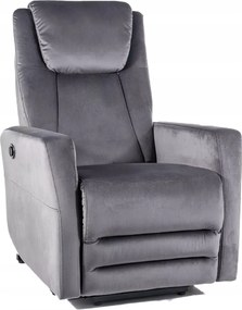 Összecsukható fotel Adonis Velvet szürke f. függőleges Sig