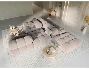 Világosbarna bársony moduláris kanapé 282 cm Bellis – Micadoni