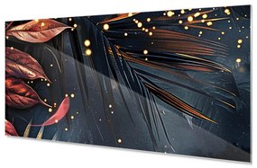 Wallplex konyhahátfal Bronz Levelek (Méret: 60x300)