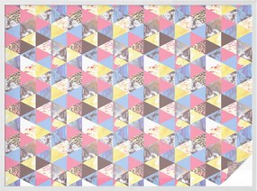 Öntapadós Ablakfólia Adatvédelem Színes háromszögek 200x146