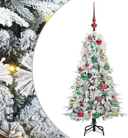 vidaXL Műanyag Hajtogatós Karácsonyfa Fehér 120 cm PE és PVC