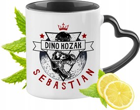 Fekete bögre szív alakú füllel Sebastian számára Ideális Ajándék