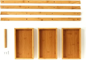 Blumfeldt Premium, polcok zuhanyozóba, 26 x 66 x 18 cm, vízálló, bambusz