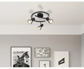 Globo 57917-3N - Spotlámpa  MASON 3xGU10/25W/230V fekete/ezüst