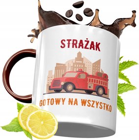 Bordó Bögre Tűzoltónak Születésnapi Ajándék fényképes nyomattal