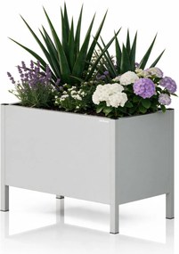 Nagy szürke fém virágcserép kaspó: DAISY 500 x 400 x 300 mm