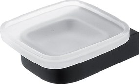 Nimco Nikau Fekete fali szappantartó, matt üveg és fekete fém Nkc 30059C-90_