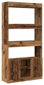 antik fa színű szerelt fa magasszekrény 92 x 33 x 180 cm