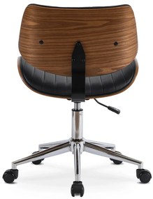 Fekete Eco-bőr Irodai Forgószék TEKSAS