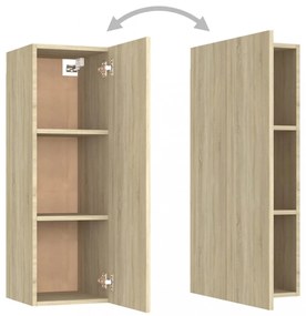 2 db sonoma tölgy szerelt fa TV-szekrény 30,5x30x90 cm