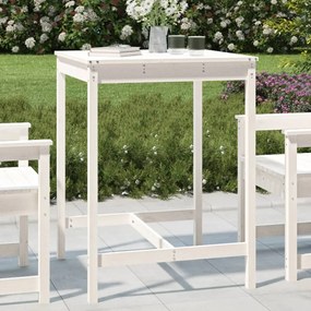 vidaXL fehér tömör fenyőfa kerti asztal 82,5x82,5x110 cm