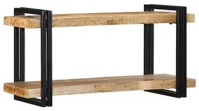 fali polc 90x33x45 cm tömör nyersfa Mango