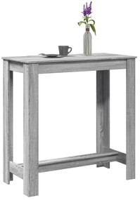 szürke sonoma színű szerelt fa bárasztal 102 x 50 x 103,5 cm