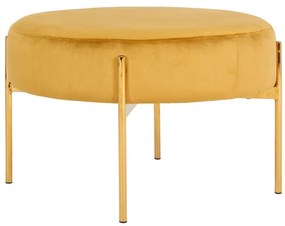 Design puff Malissa mustársárga bársony