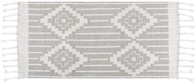 Fehér és szürke szőnyeg 80 x 150 cm TABIAT Beliani