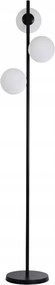 Álló lámpa fekete üveg fehér gömbök 3db 160cm Light Prestige