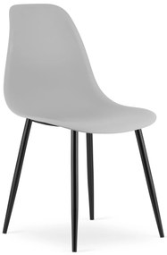 AKCIÓ Világosszürke OSAKA szék fekete lábakkal II. osztály