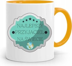 Sárga Bögre Barátnak A Világ Legjobbja fényképes nyomattal