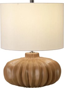 Elstead modern asztali lámpa woodside barna krém elswoodside-tl