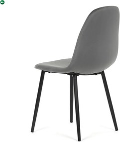 Jídelní židle, šedá, sametová látka, CT-V2971 GREY4