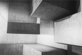 Divatos 3D fali tapéta Geometrikus szobrok 104x70 ragasztóval