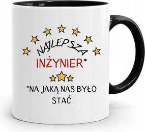 Mérnöknek Fekete Ajándék Bögre fényképes nyomtatással