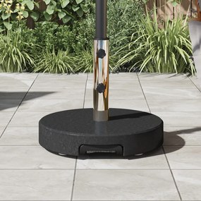 Kerekes Napernyő Állvány Fogantyúval Fekete Gránit 29 kg Kerek