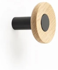 Fogas  Viefe ZOOT  gomb,  60mm, fa-alumínium, matt fekete + tölgy EI