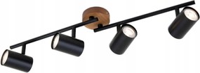 Briloner spotlámpa 68,2 cm fekete, 4xGU10, fa, forgatható