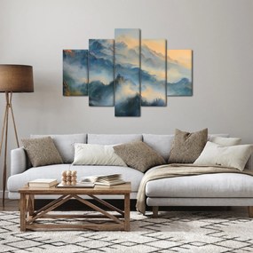 Kép - Festett hegyi táj (150x105 cm)